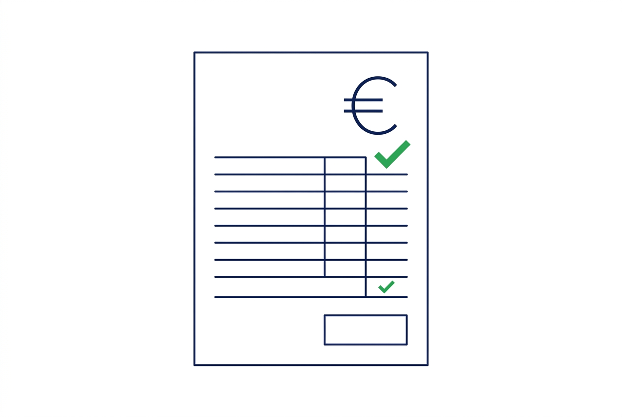 Angebotsdokument mit Preisstruktur für professionelle Angebote
