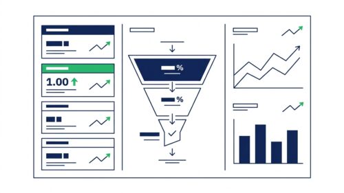 Dashboard mit KPIs und Funnel für bessere Übersicht