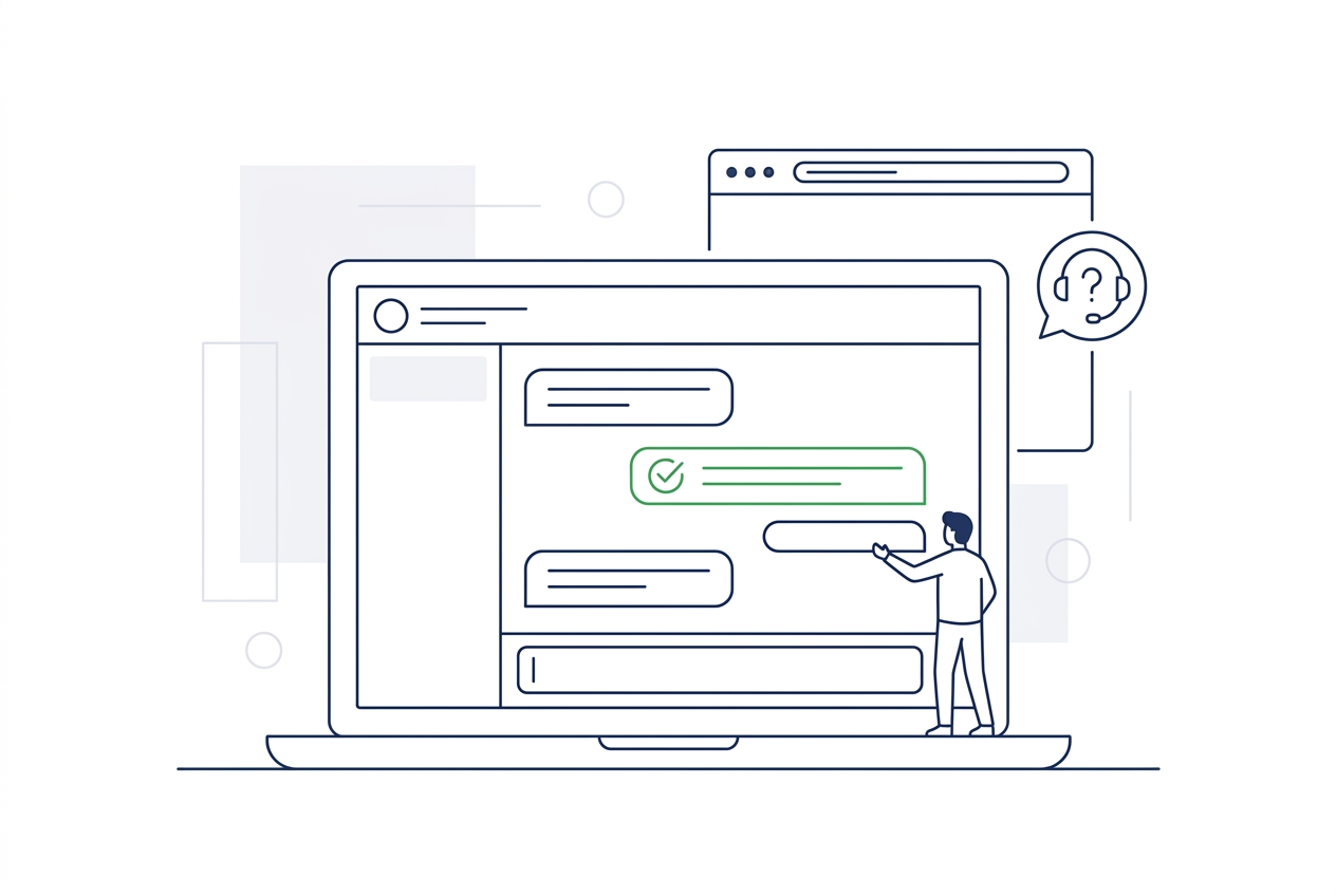 KI-Chat im Unternehmenskontext automatisiert Website-Support und Team-Übergabe