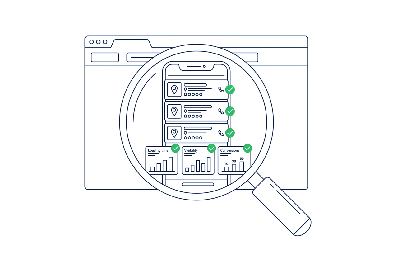 Mobile SEO Audit zeigt Ladezeit, Sichtbarkeit und Conversions im Local Pack