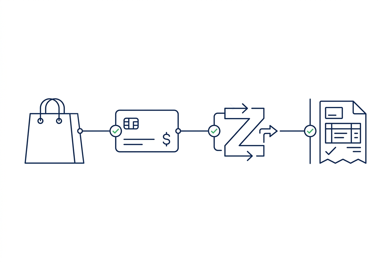 Shop-Zahlungsanbieter-Zapier-Lexoffice Automatisierung für Rechnungsprozesse