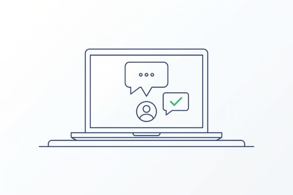 KI-Chatbot beantwortet Kundenanfragen im Website-Service