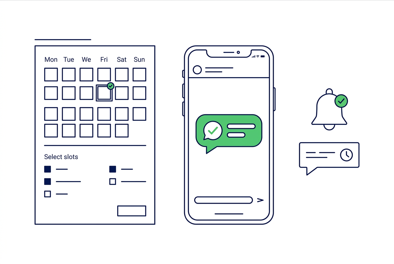 Online Terminbuchung mit automatischen Erinnerungen per WhatsApp
