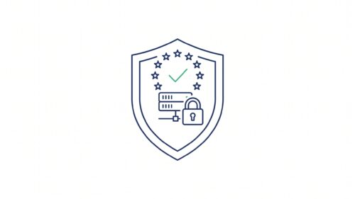 DSGVO-Schild für rechtssicheren Chatbot im KMU